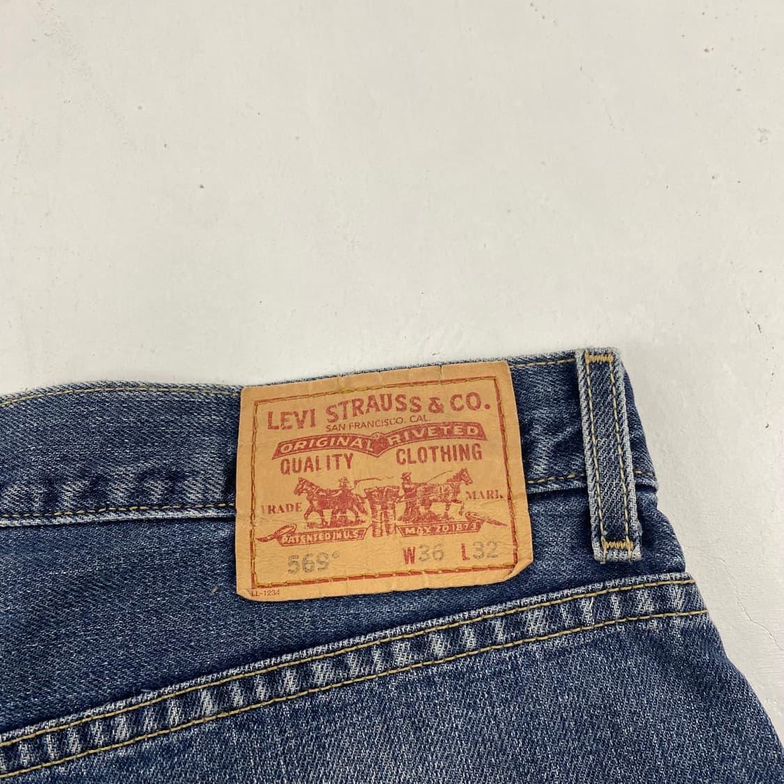리바이스 569 워싱 데님 진 (36) 상품이미지6