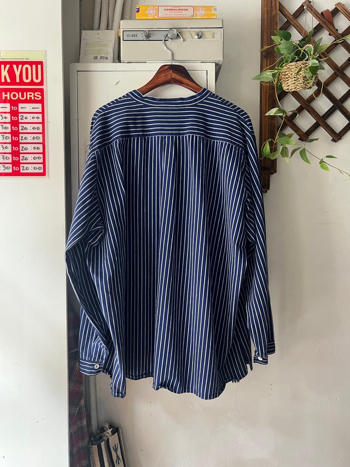 [2XL]80's 프렌치 빈티지 와바시 헨리넥 셔츠 상품이미지6