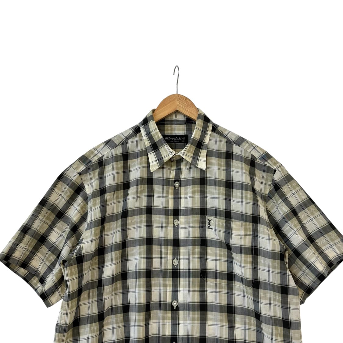 입생로랑 반팔 체크 셔츠 상품이미지2