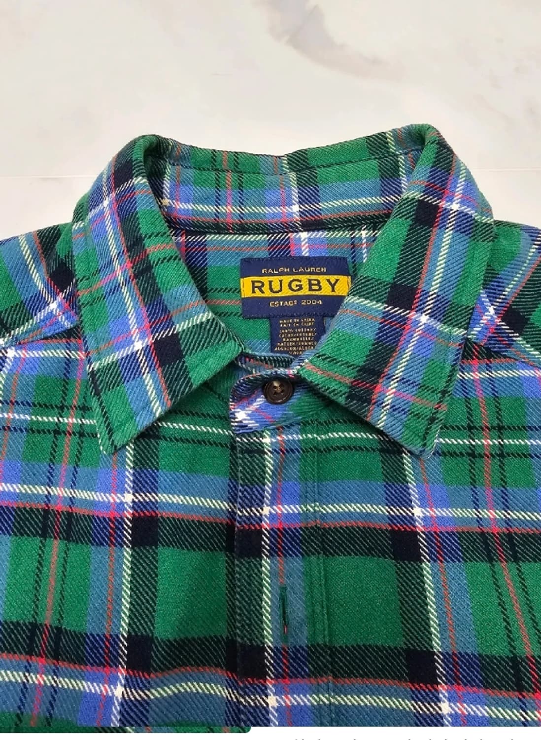 폴로 파이렉스 오프화이트 Rugby 체크 셔츠 95~100 상품이미지2