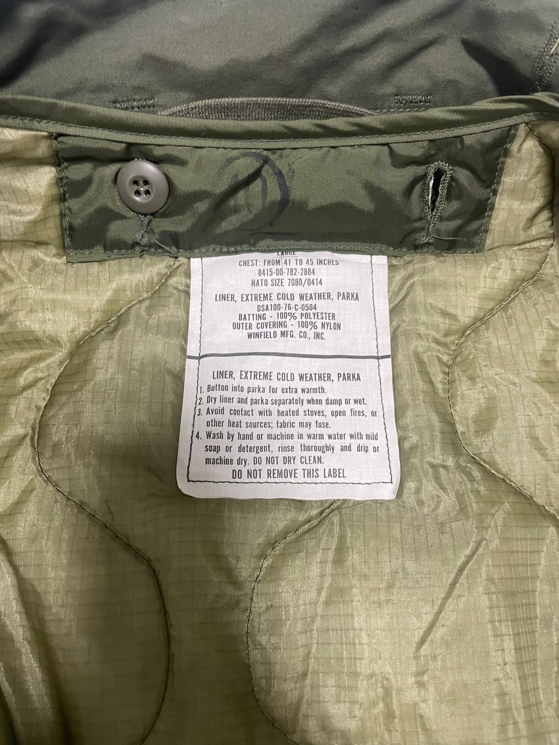 새상품 m65피쉬테일 오리지널 라지 데드스탁 상품이미지2