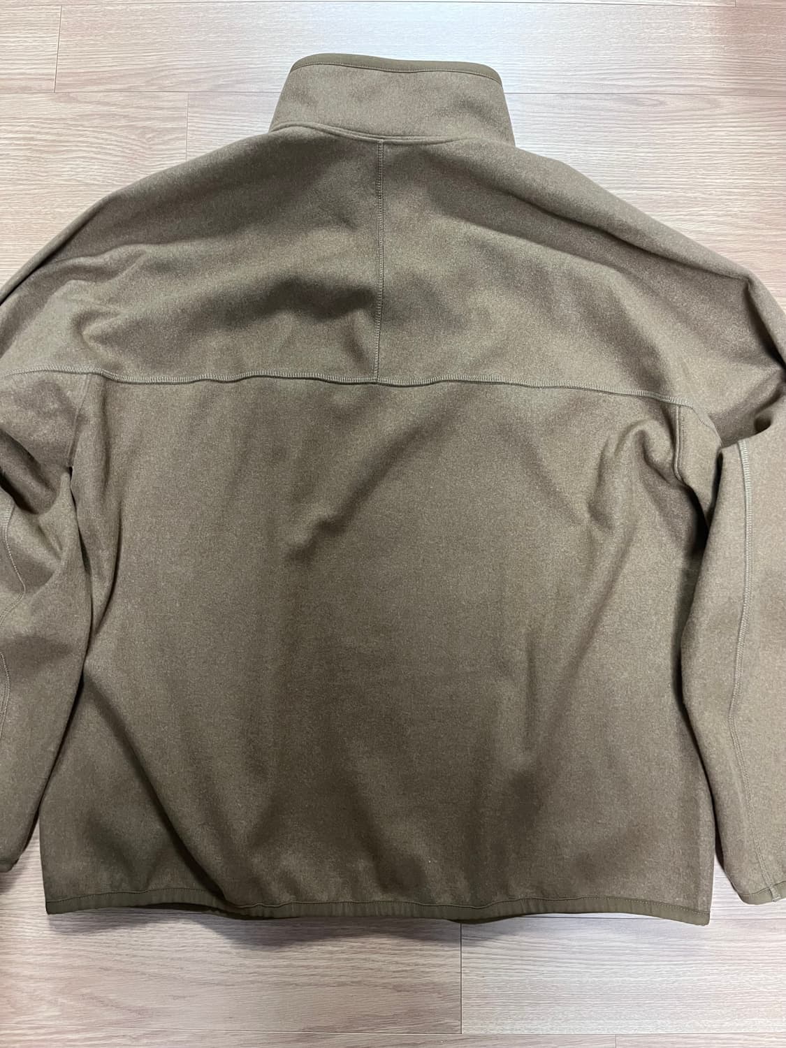 유니클로 U 브러시드 저지 집업 블루종 브라운 XL 상품이미지4