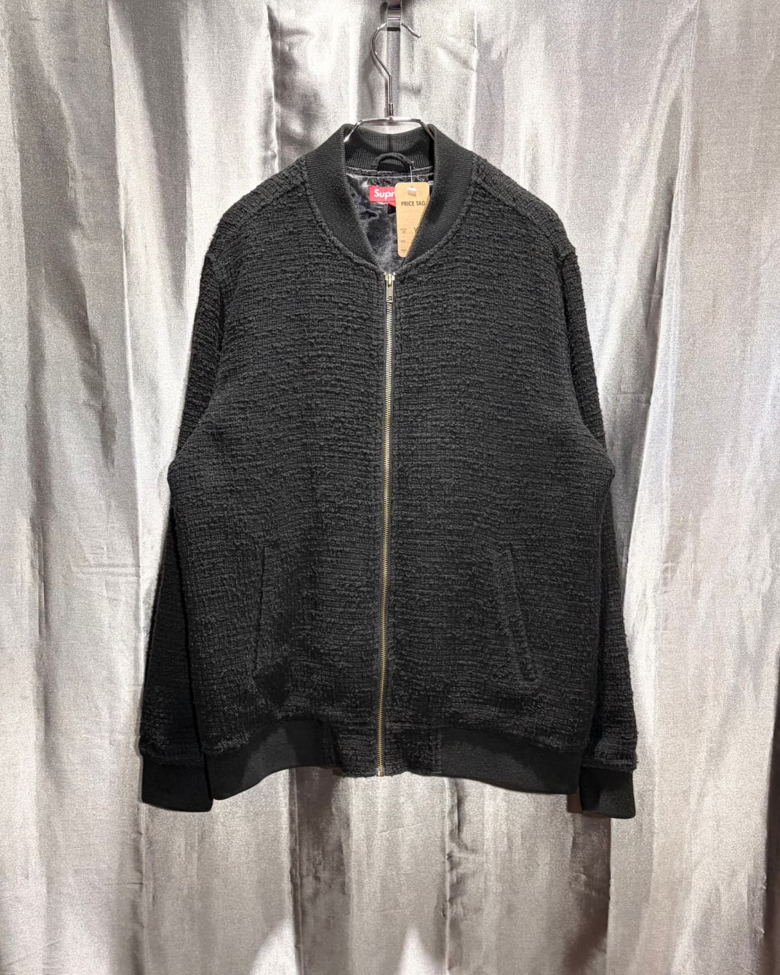 L SUPREME 슈프림 아치로고 헤어리 부클 블랙 블루종 상품이미지4