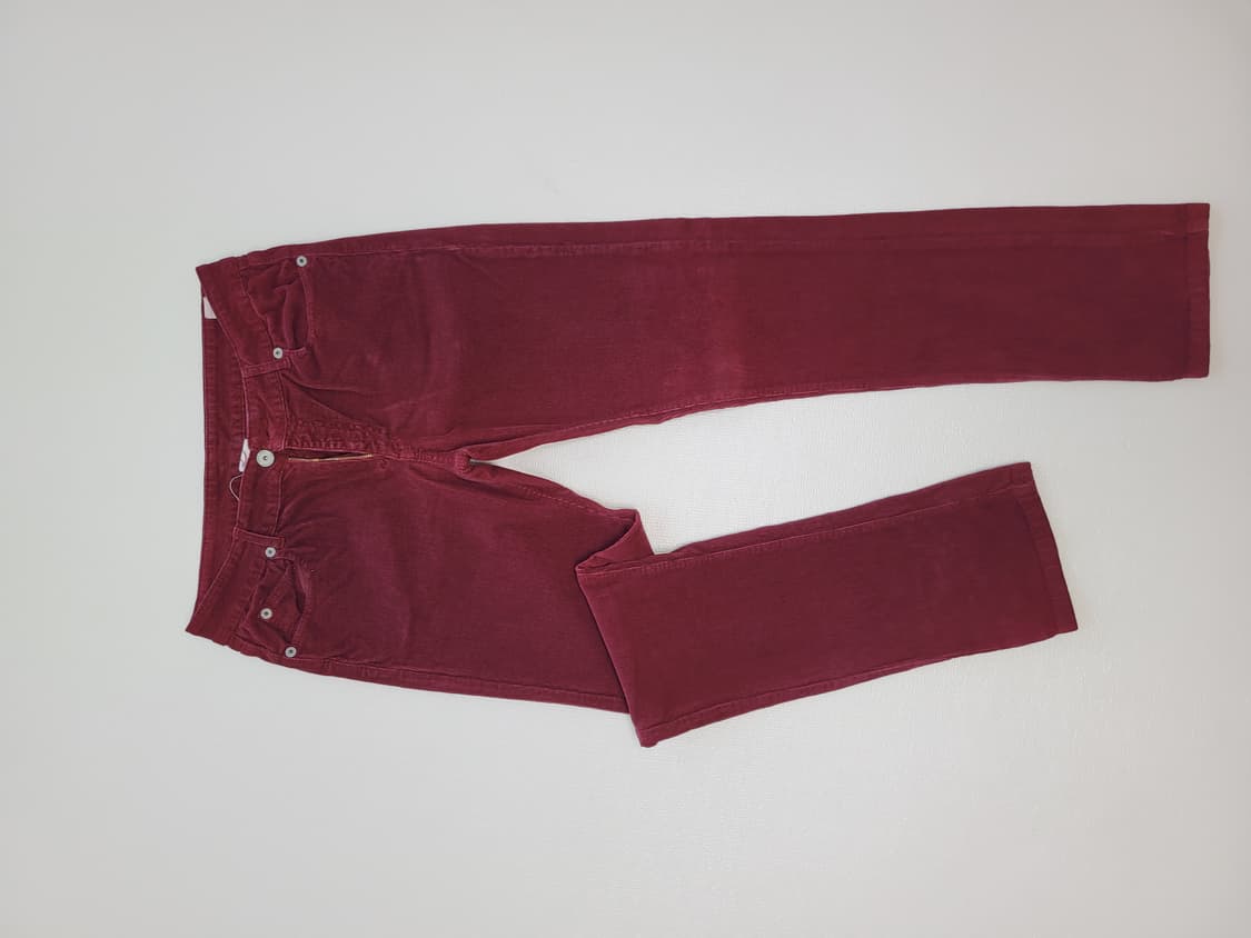 자라 ZARA 남자 코듀로이 바지 33 버건디 상품이미지1
