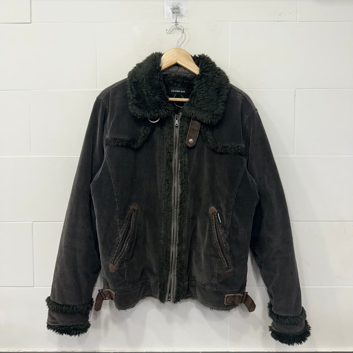 캘빈클라인진 시어링 코듀로이 자켓 상품이미지1