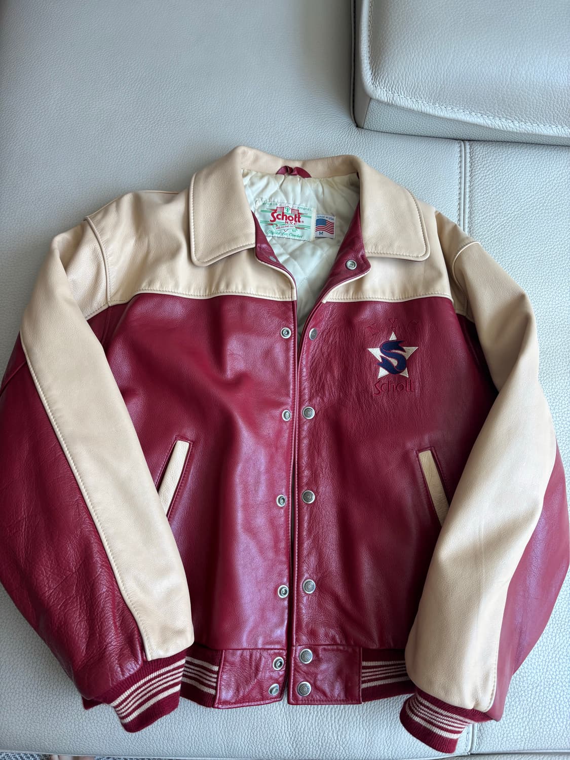 쇼트 소가죽 올드스쿨 자켓 M Schott Leather jacket M 상품이미지1