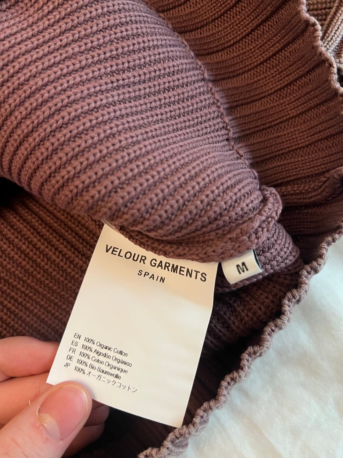 VELOUR GARMENTS 7 게이지 니트 / 버건디 / M 상품이미지2