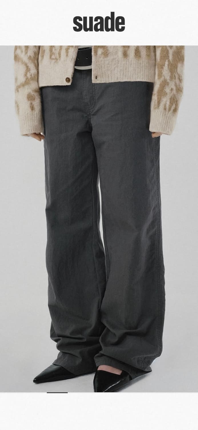 Suade 기명 팬츠 챠콜 S 상품이미지3