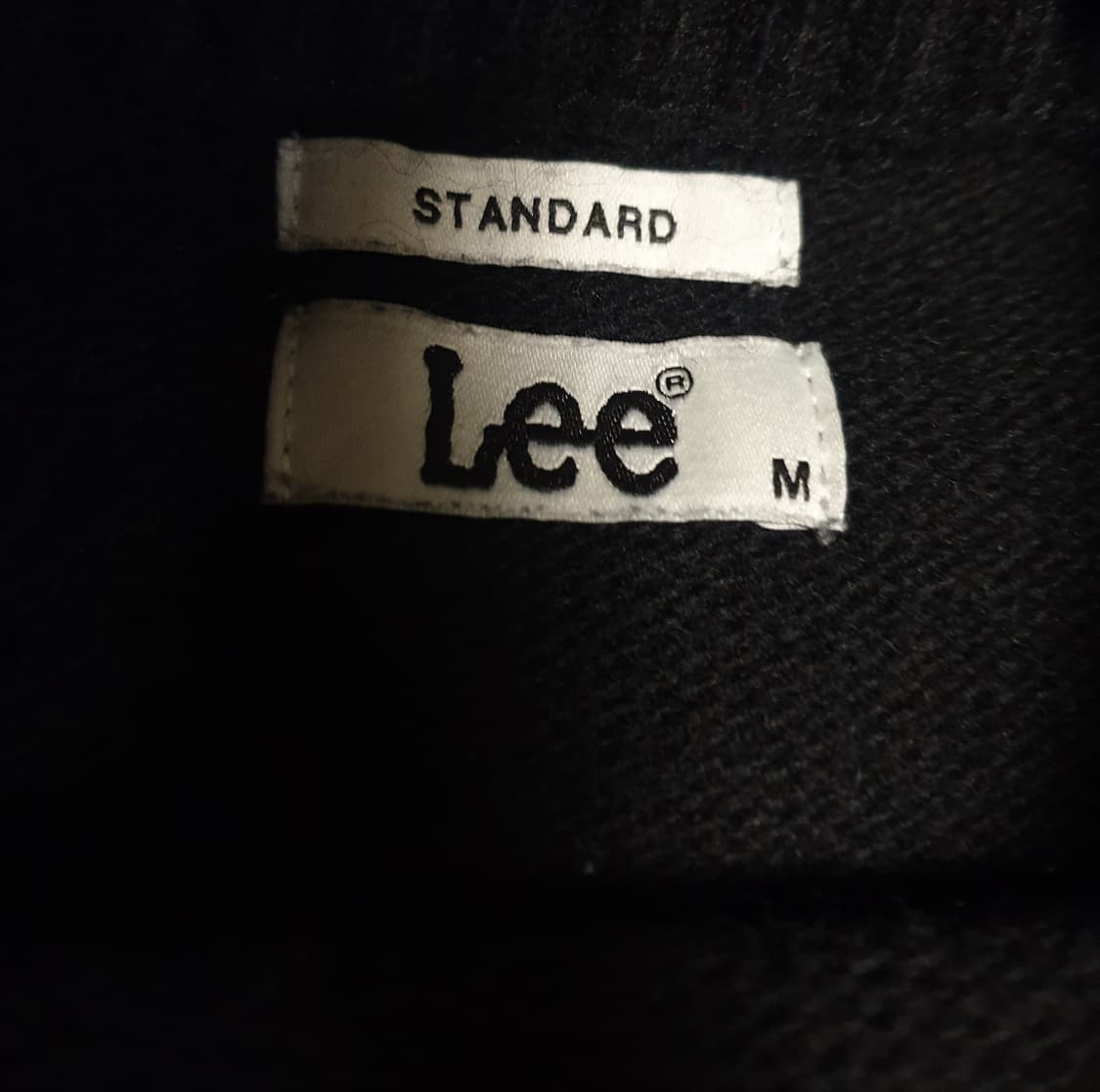 LEE 울혼방 스탠다드핏 빅로고 라운드넥 니트 블랙 (M) 상품이미지2