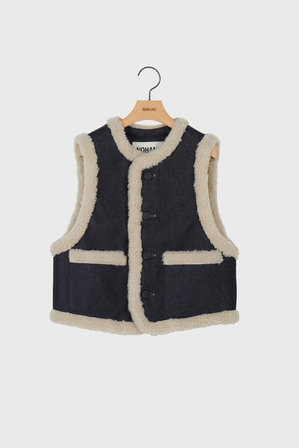 노앙 데님 무통 베스트 인디고 상품이미지2