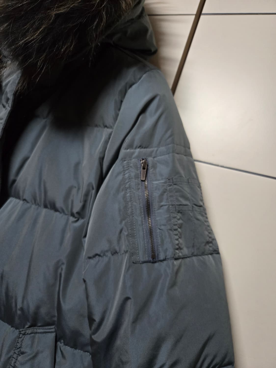 쉬즈미스 여성 모피 덕다운 롱패딩 상품이미지3