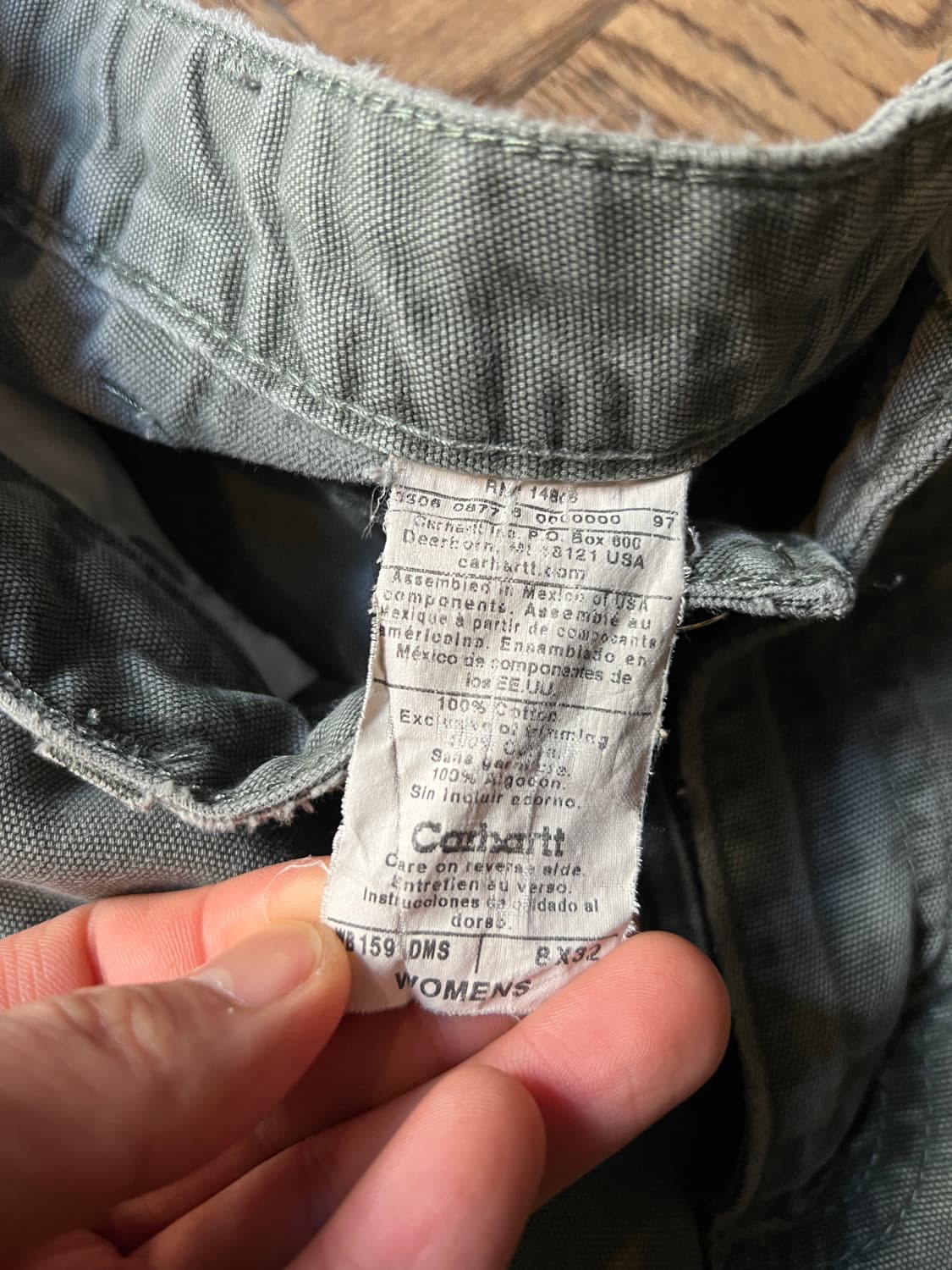 [31]칼하트 USA 더티워싱 모스그린 싱글니 카펜터 워크 팬츠 상품이미지9