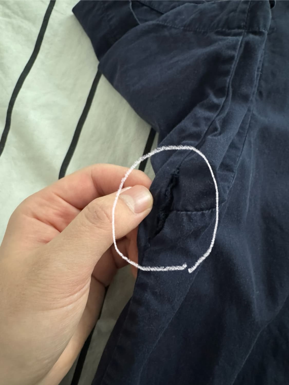 (네고 가능)테클라 Poplin 파자마 셋업 (네이비 S) 상품이미지4