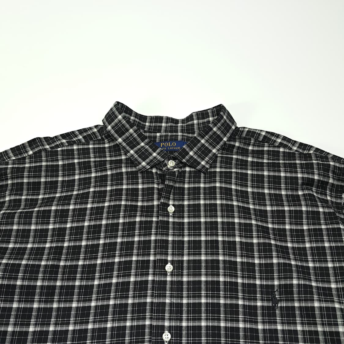 CL607 4XLT 폴로 00s 코튼 모던 타탄체크 블랙포니 블랙그레이 상품이미지2