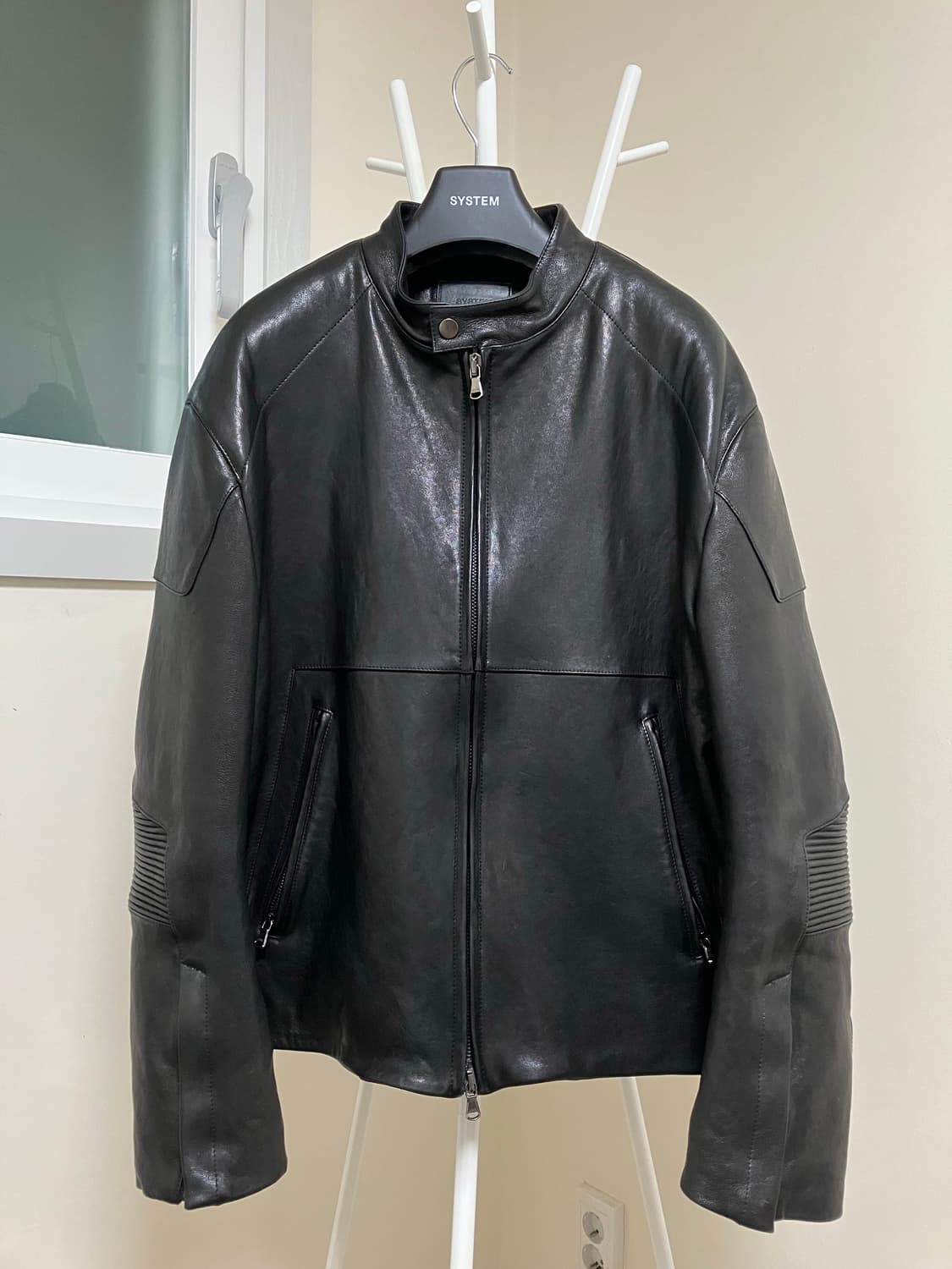 시스템 옴므 램스킨 바이커 재킷 상품이미지3