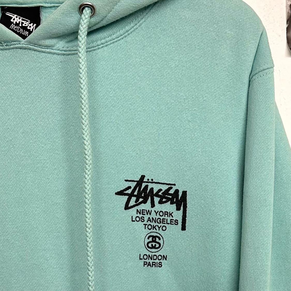 스투시 월드투어 후드티 ‘민트’ 상품이미지3