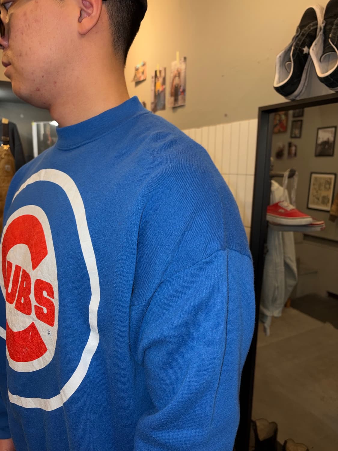 90’s UBS Chicago Cubs logo print sweats 상품이미지6