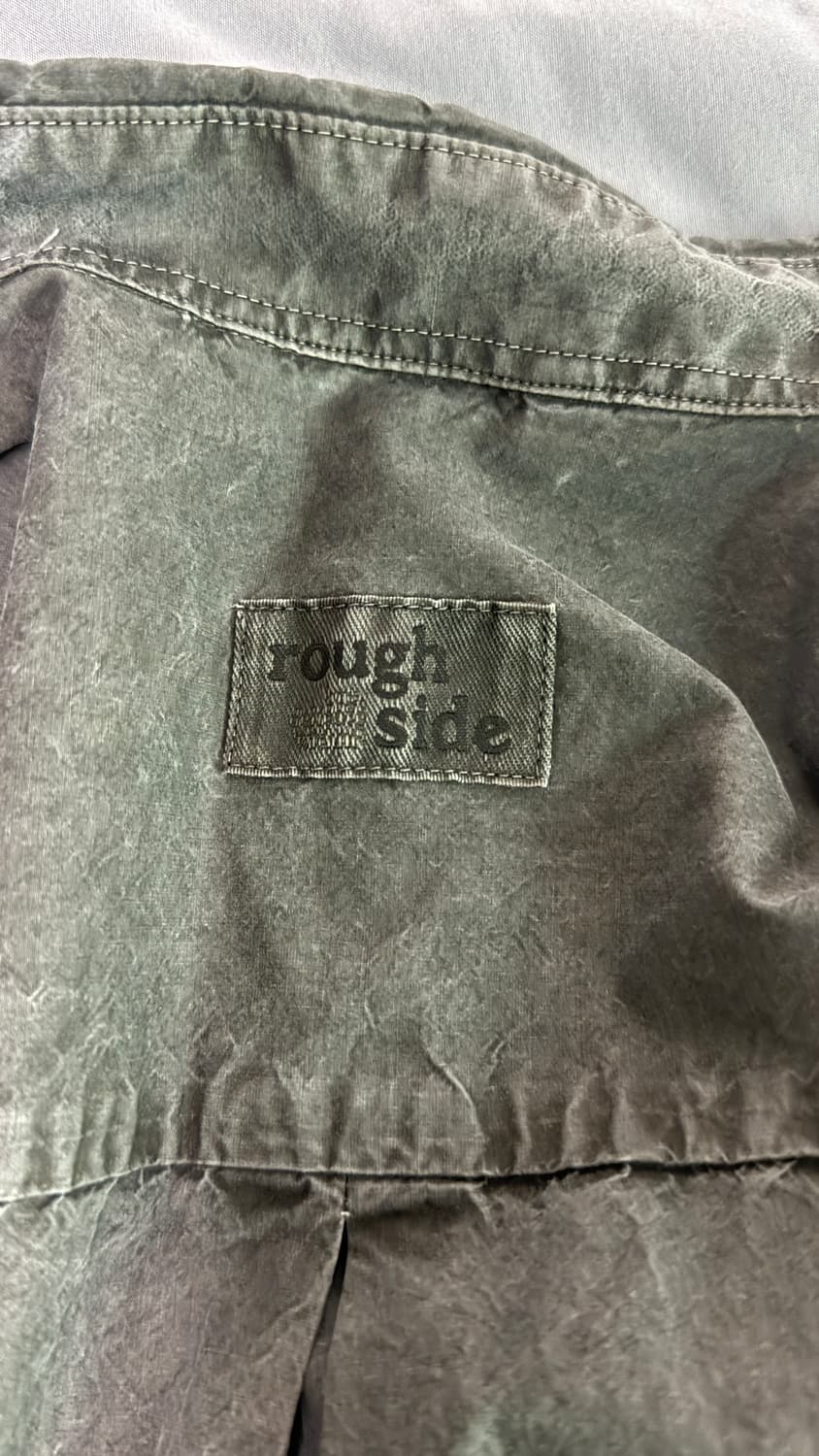 러프사이드 가먼트다잉 워시드 셔츠 차콜 4 상품이미지4