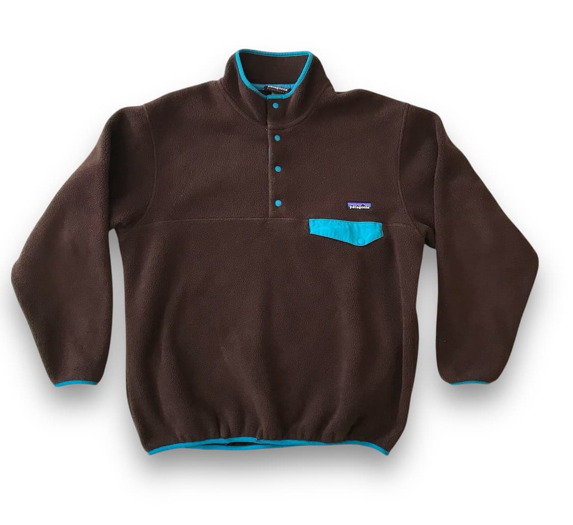파타고니아 신칠라 스냅티 풀오버 브라운/블루 상품이미지1