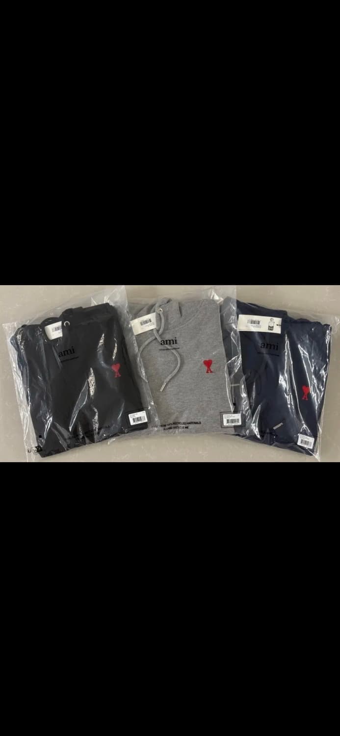 🔥[새상품/QR정품]🔥아미 후드티 스몰로고 블랙,그레이 상품이미지5