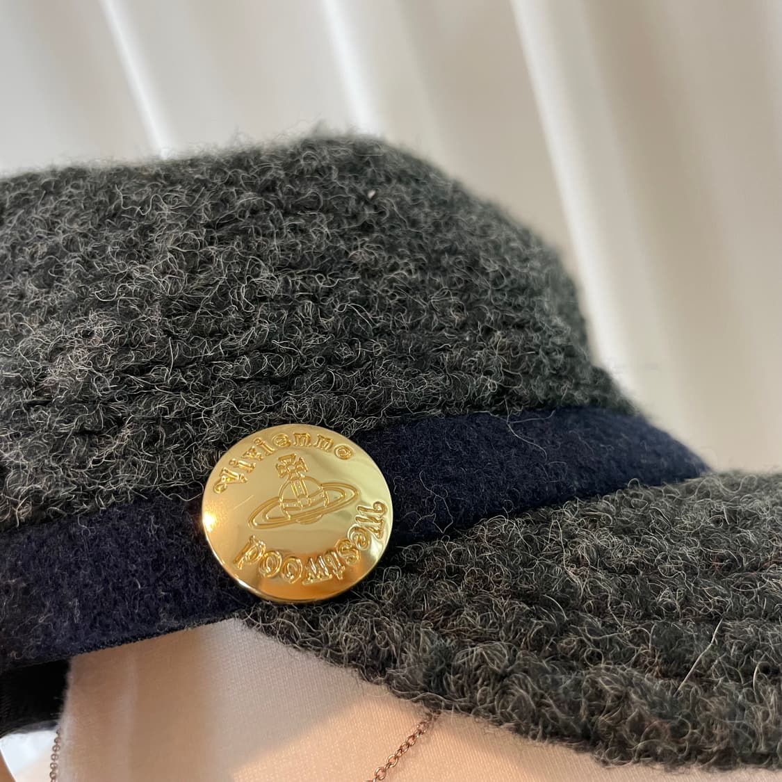 비비안웨스트우드 울 헌팅캡 베레모-차콜 상품이미지6