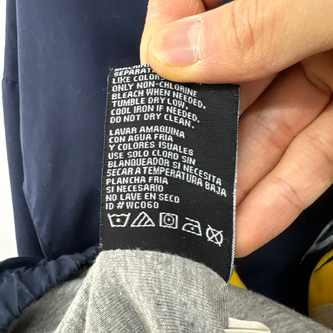 NHL 네이비/옐로우 배색 나일론 바람막이 맨투맨 남XL 상품이미지7