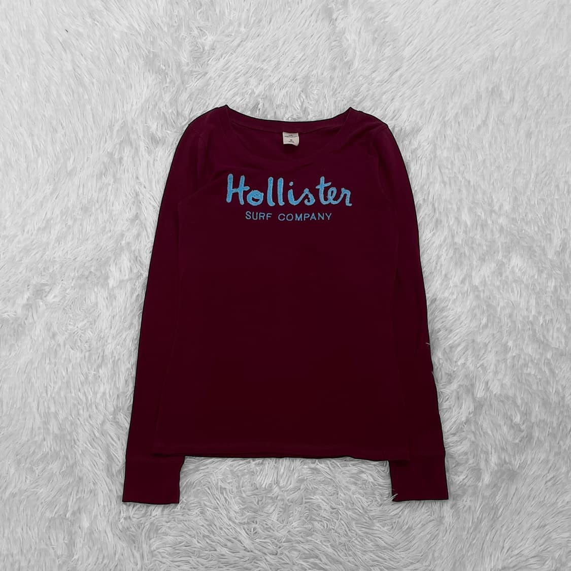 홀리스터 스펠 로고 롱슬리브 버건디 상품이미지2