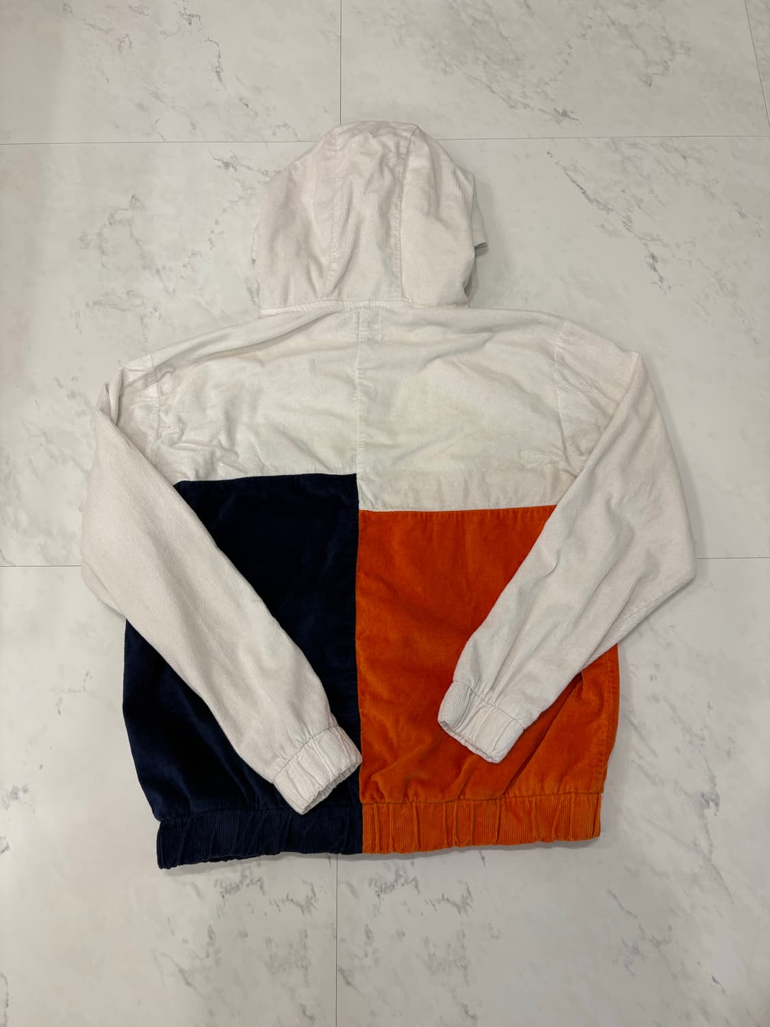 zara color block corduroy hoodie 상품이미지5
