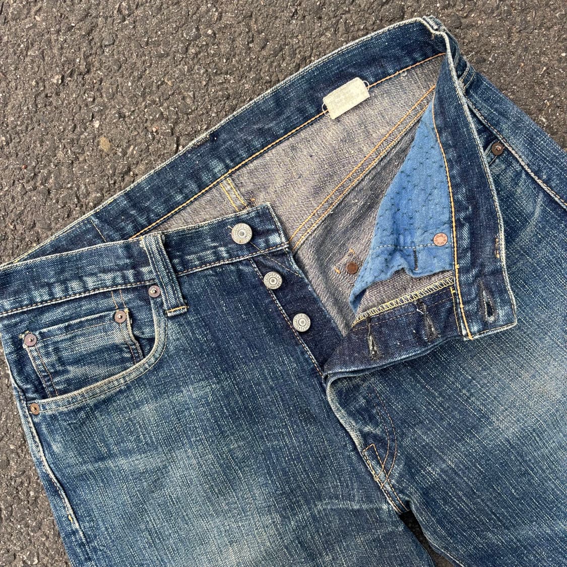 일본 슈가케인 셀비지 데님 팬츠 상품이미지6