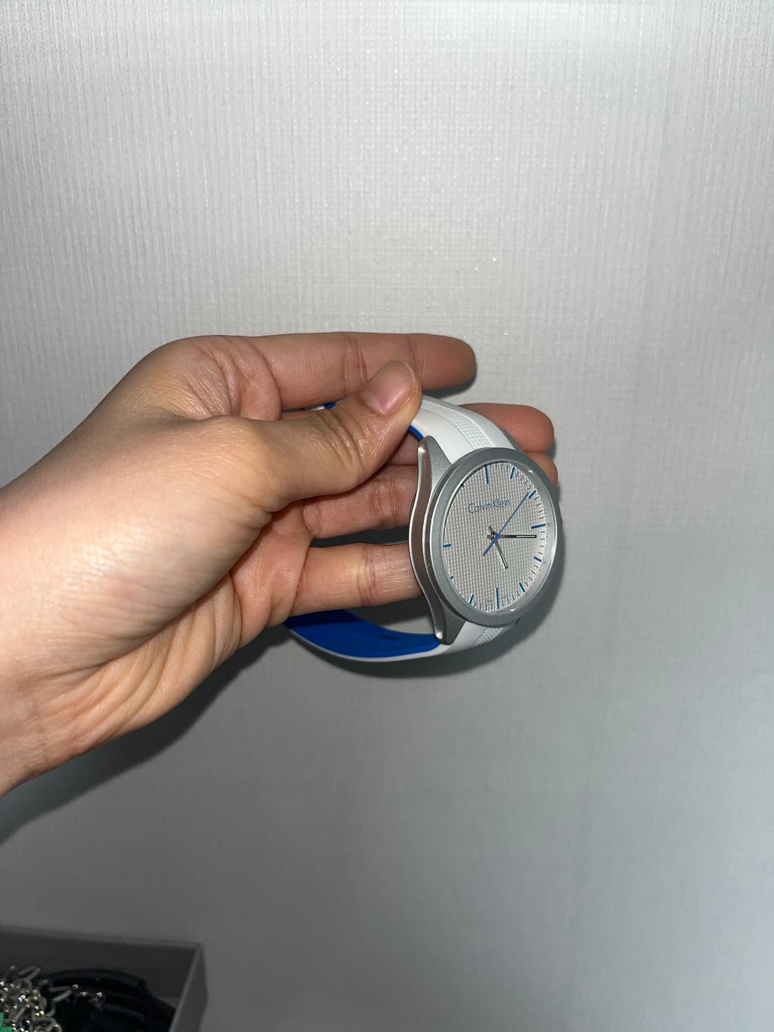 (미사용) 캘빈클라인 쿼츠 화이트 블루 시계 상품이미지2