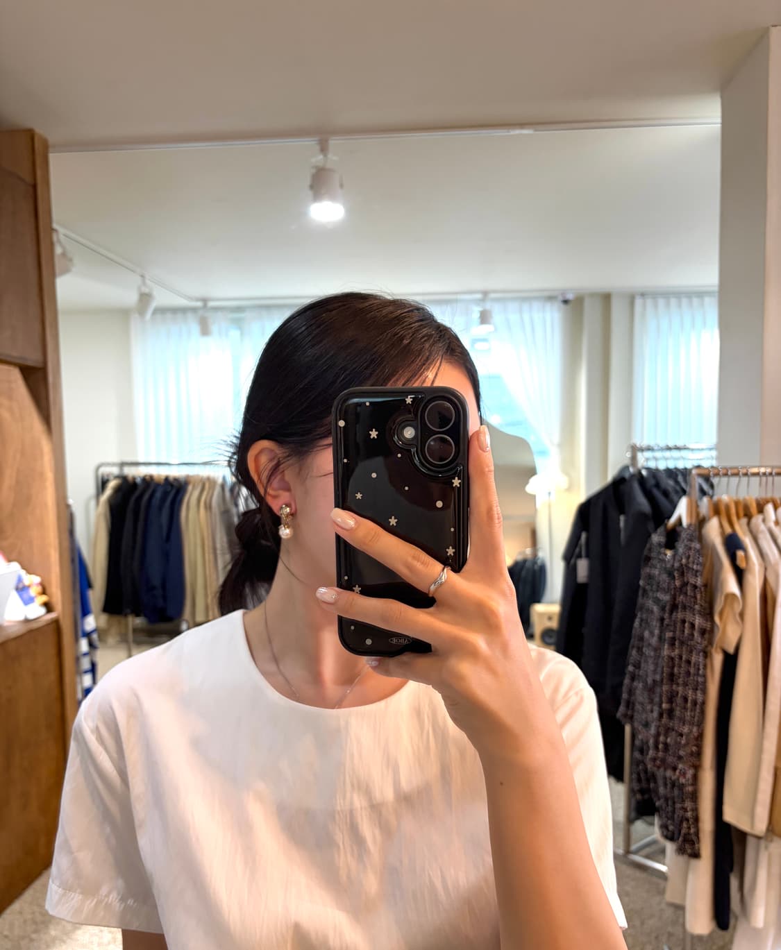 페라가모 펄 클립온 이어링 상품이미지2