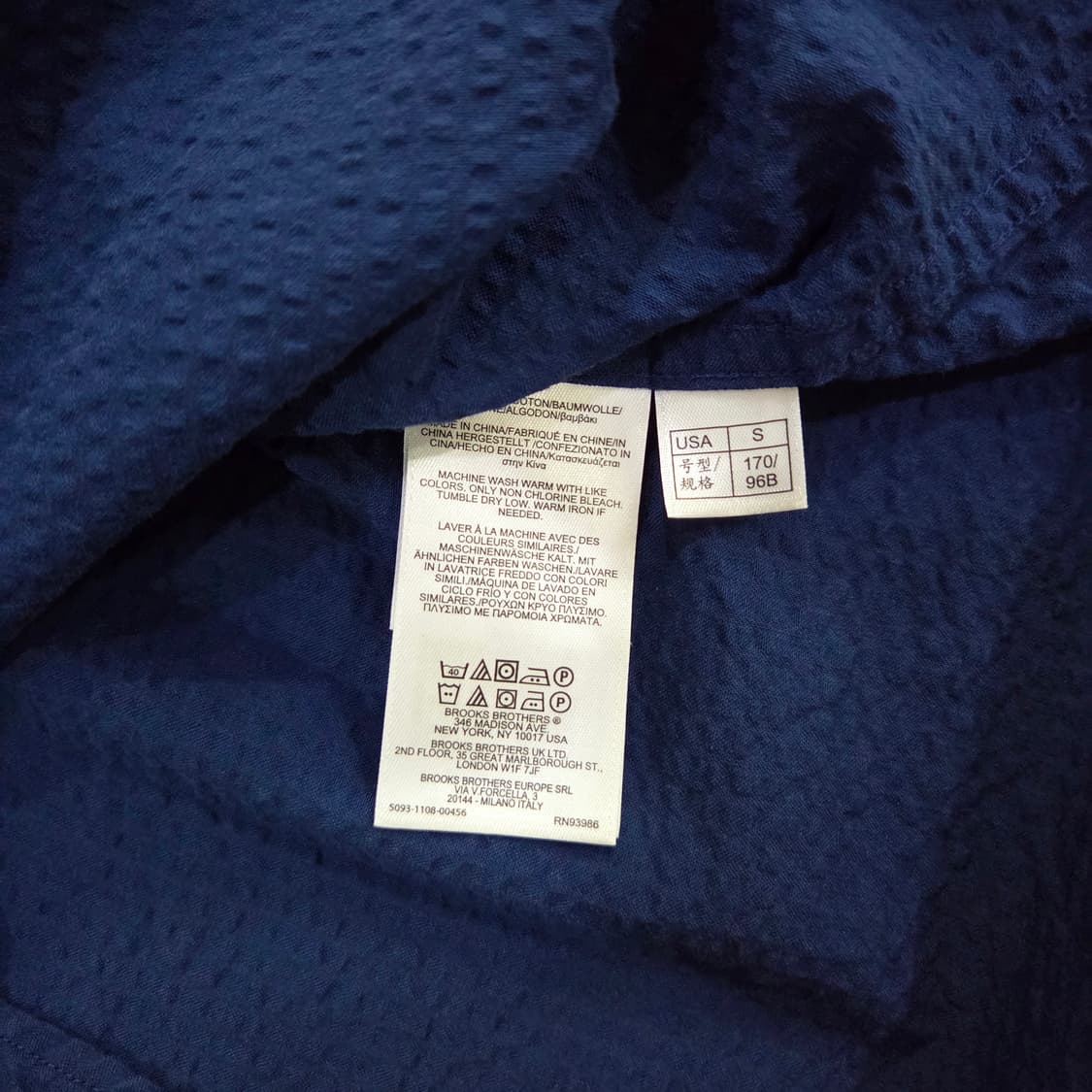 브룩스브라더스 시어서커 버튼다운 셔츠 S 상품이미지4