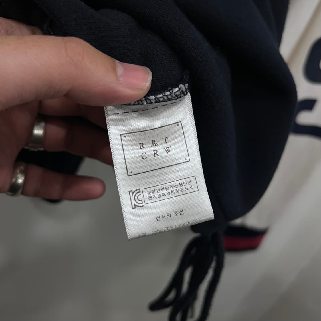 로맨틱크라운 반집업 배색 오버핏 코튼 아노락 상품이미지4