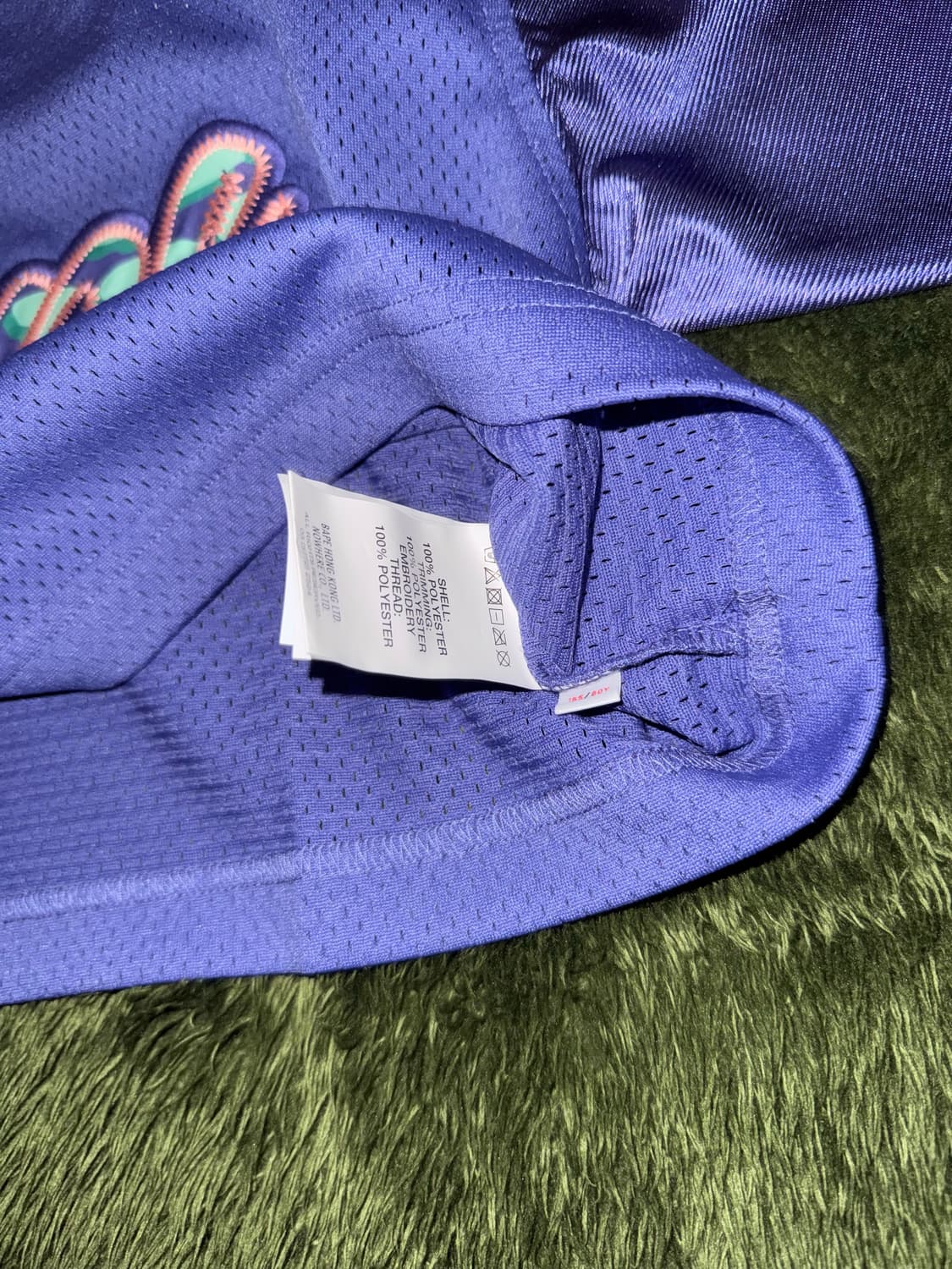 Aape 에이프 바이 베이프 아플리케 크롭 탑 풋볼 저지 퍼플 상품이미지6