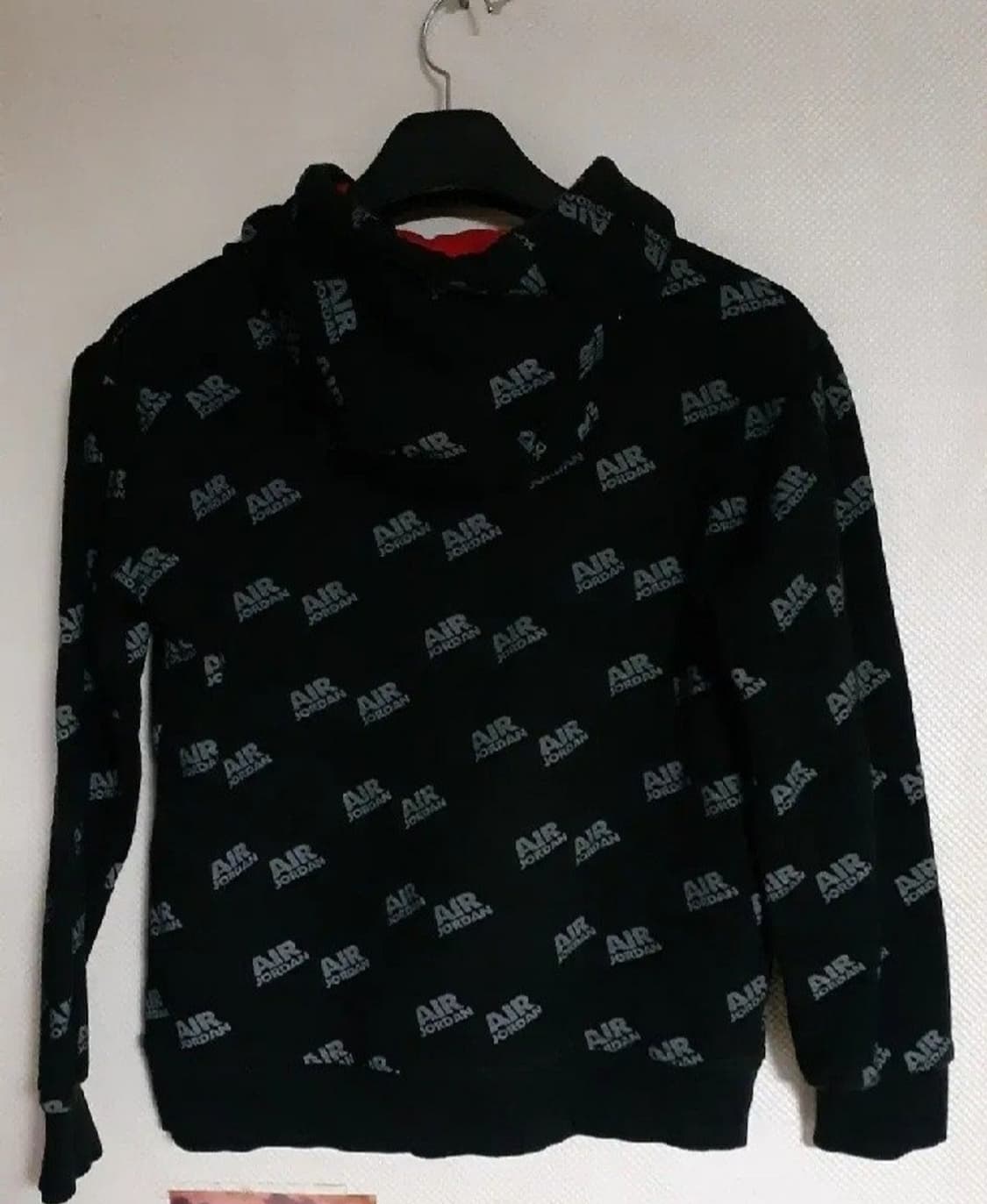 조던 기모 후드 긴팔 티셔츠 검빨 S 90-95 상품이미지2