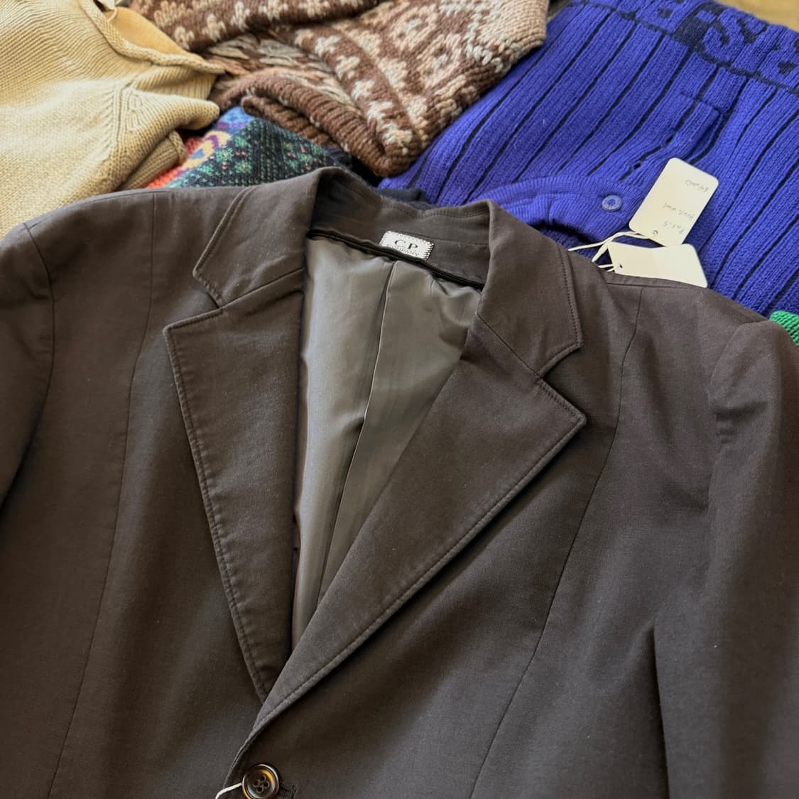 CP COMPANY 씨피컴퍼니 블랙 브라운 페이딩 블레이저 자켓 M L 상품이미지3