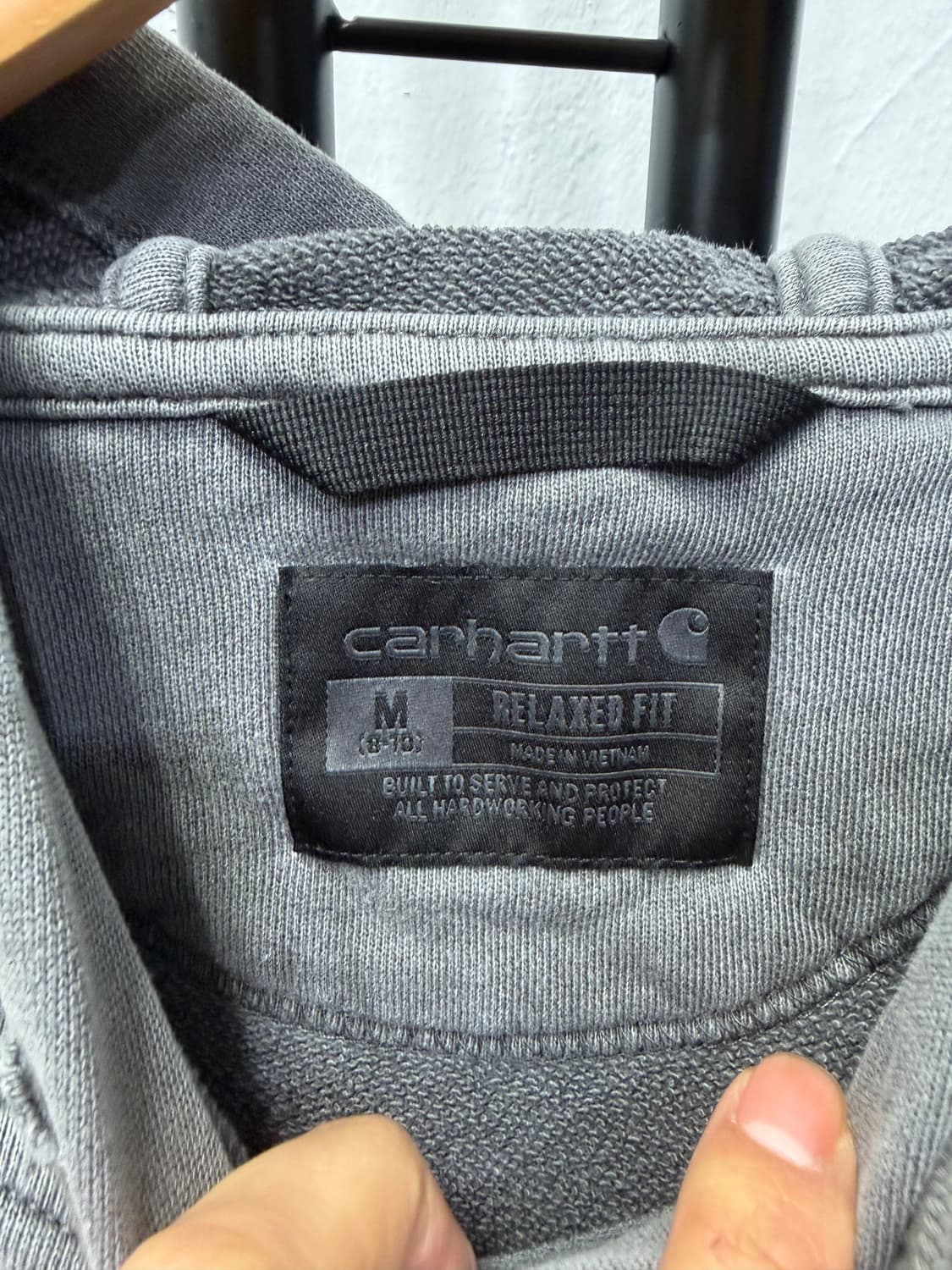 정품) 칼하트 그레이 후드티 M 상품이미지6