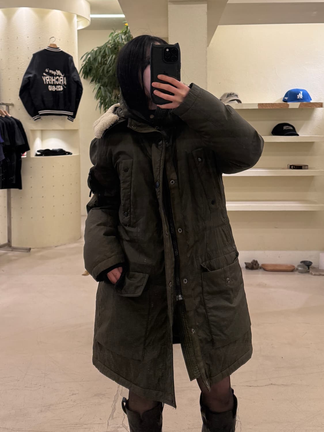 Cp컴퍼니 양털 고글 노르지 덕다운 롱패딩 U154 상품이미지1