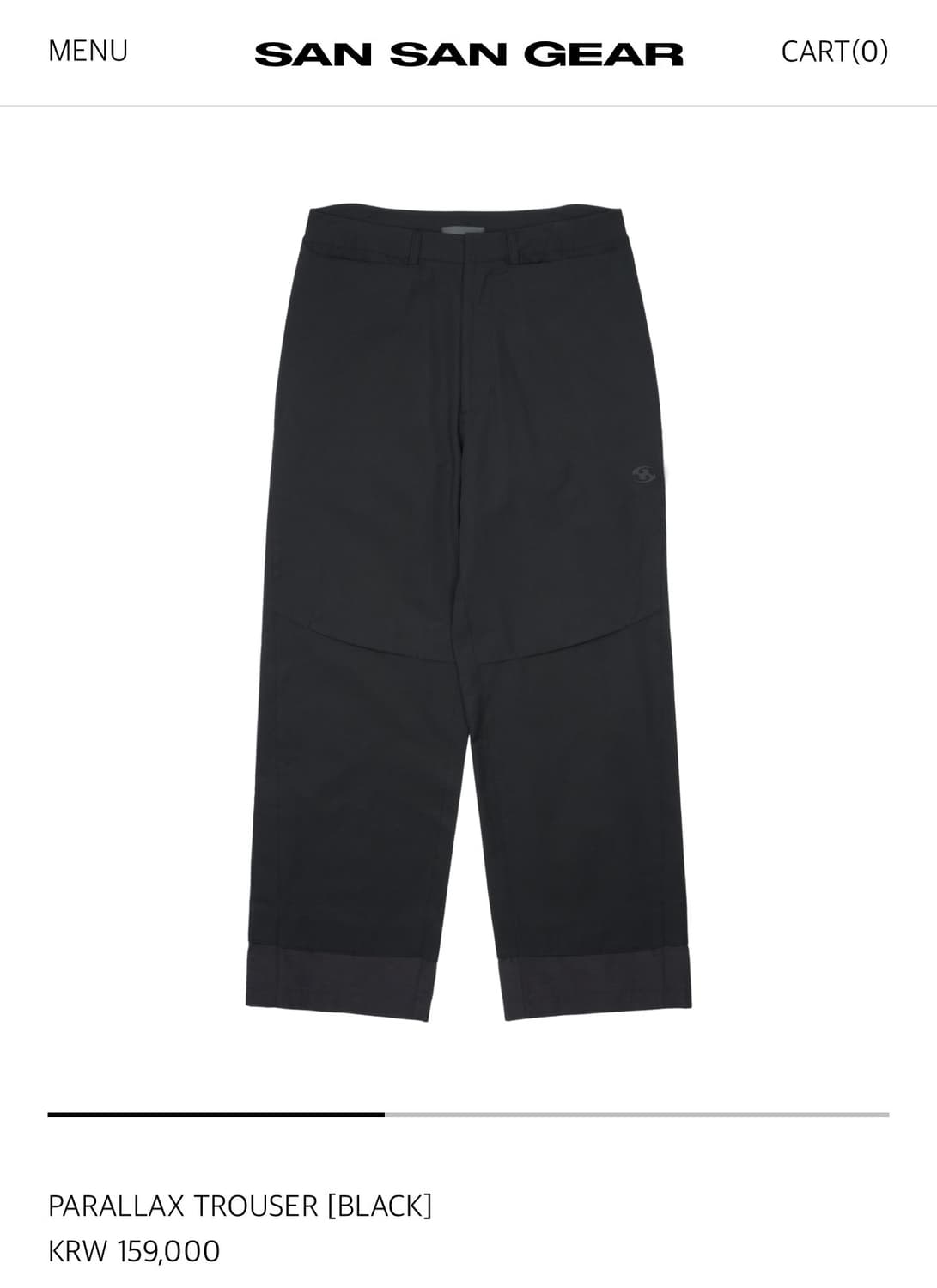구매) 산산기어 패럴랙스 트라우저 블랙 4 상품이미지1