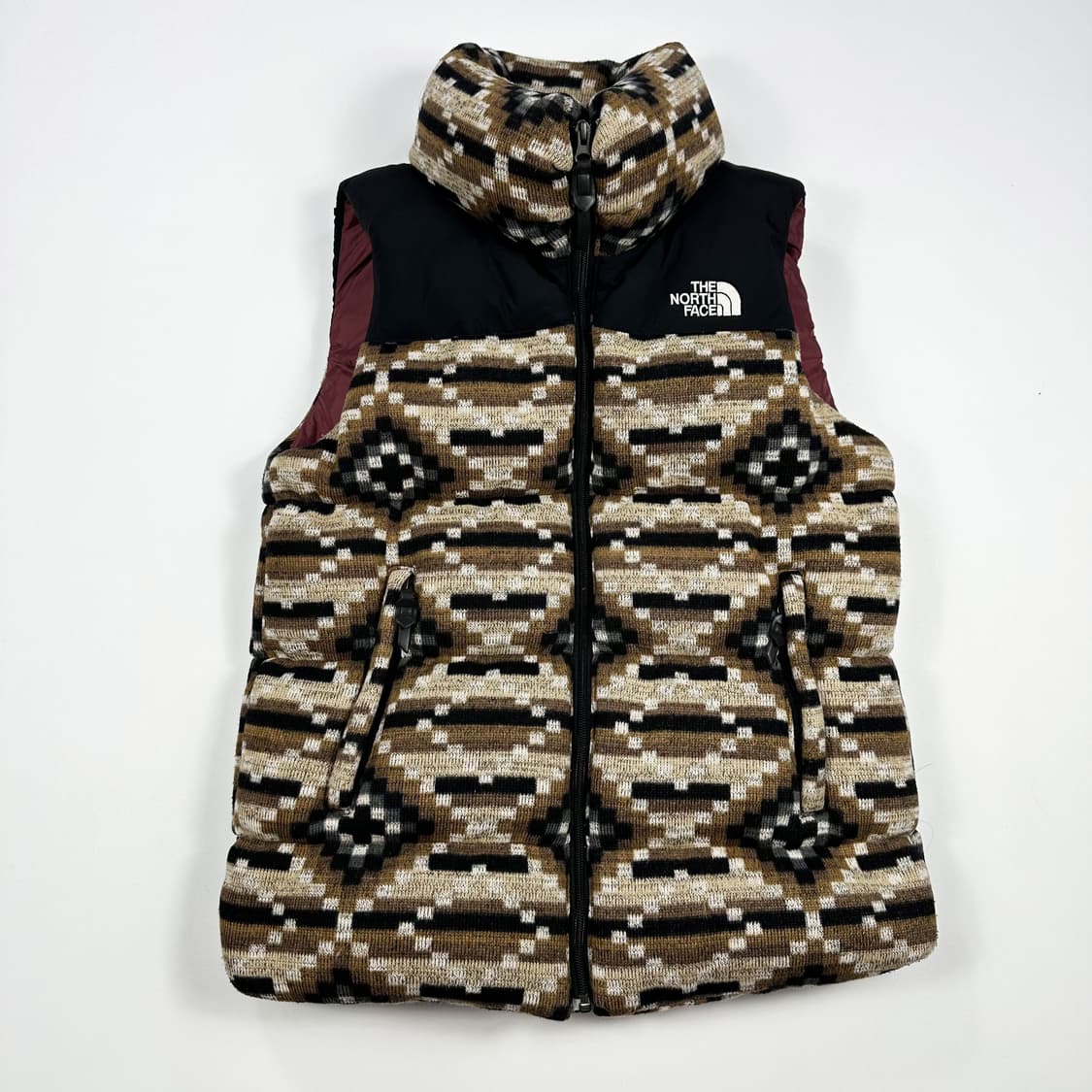 노스페이스 노르딕 패턴 니트 패딩 조끼 여성XS 상품이미지1