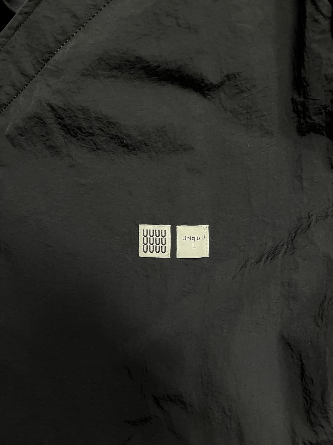 [XL]유니클로u 피쉬테일 포켓터블 자켓 블랙 미국L 상품이미지3