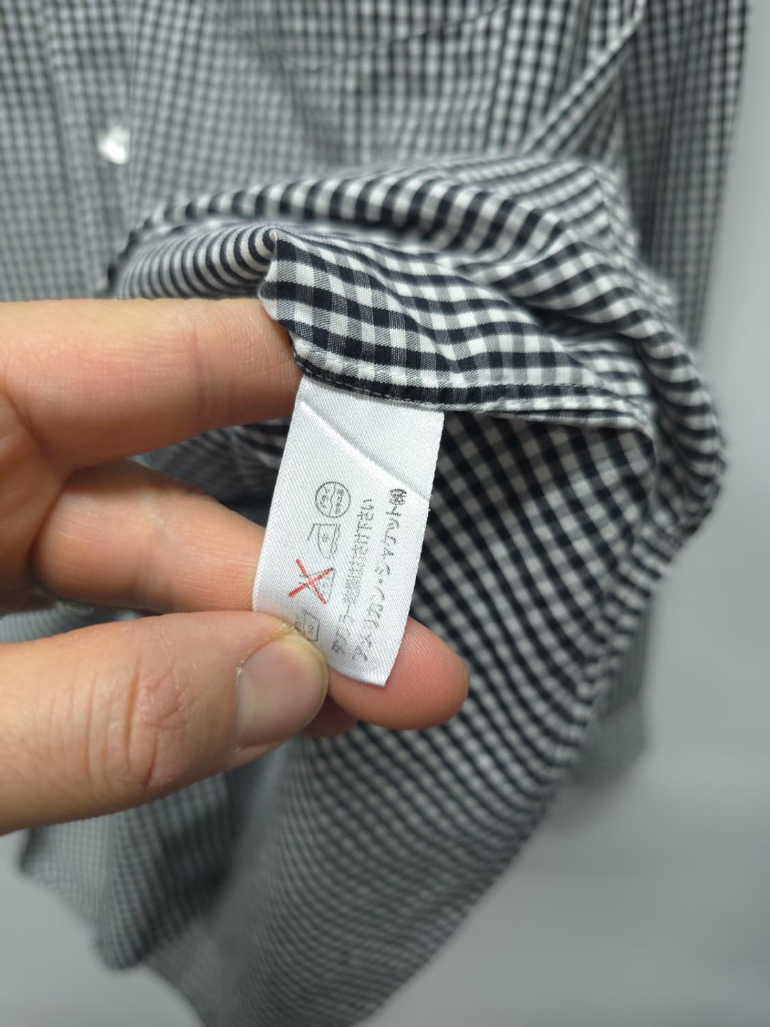 폴스미스 일본빈티지 라인 블랙 깅엄 체크 셔츠 (105) 상품이미지7