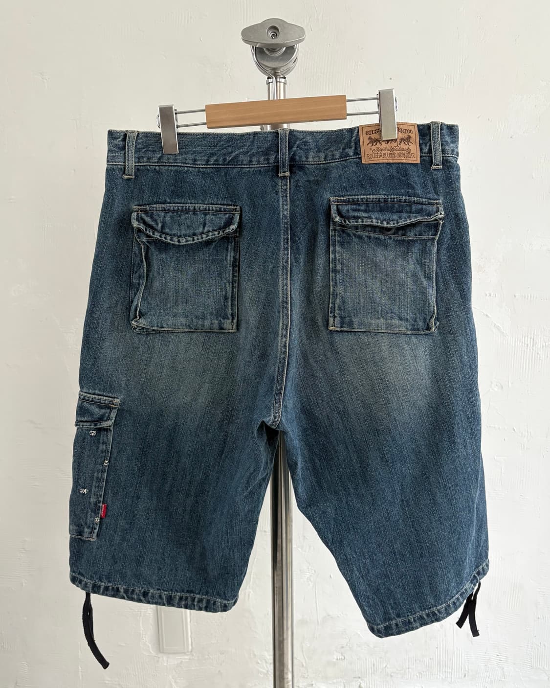 Stussy 스투시 00‘s 로고 데님 카고 숏츠 상품이미지6