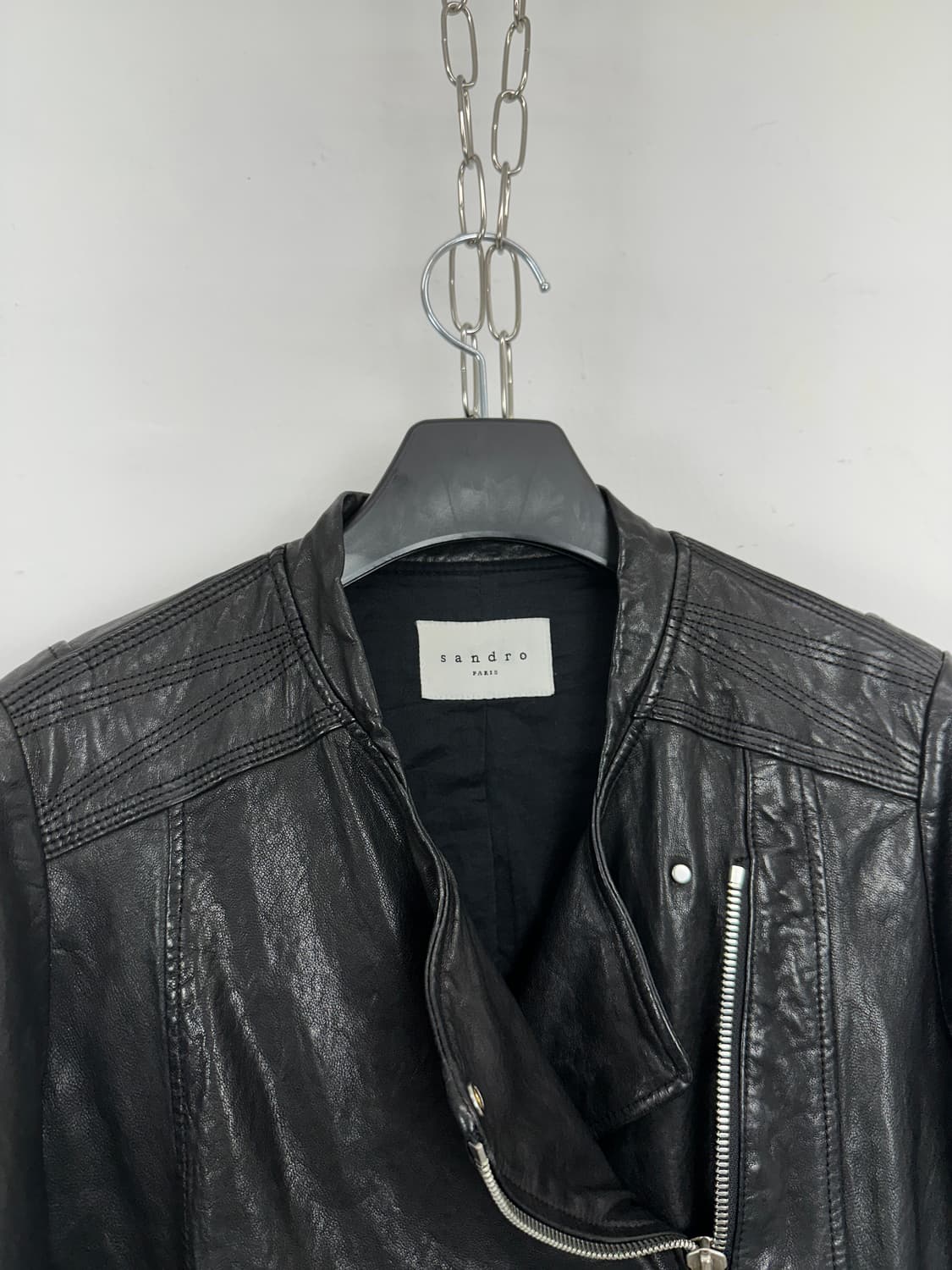 Sandro Paris Asymmetric Studded Lambskin 상품이미지6