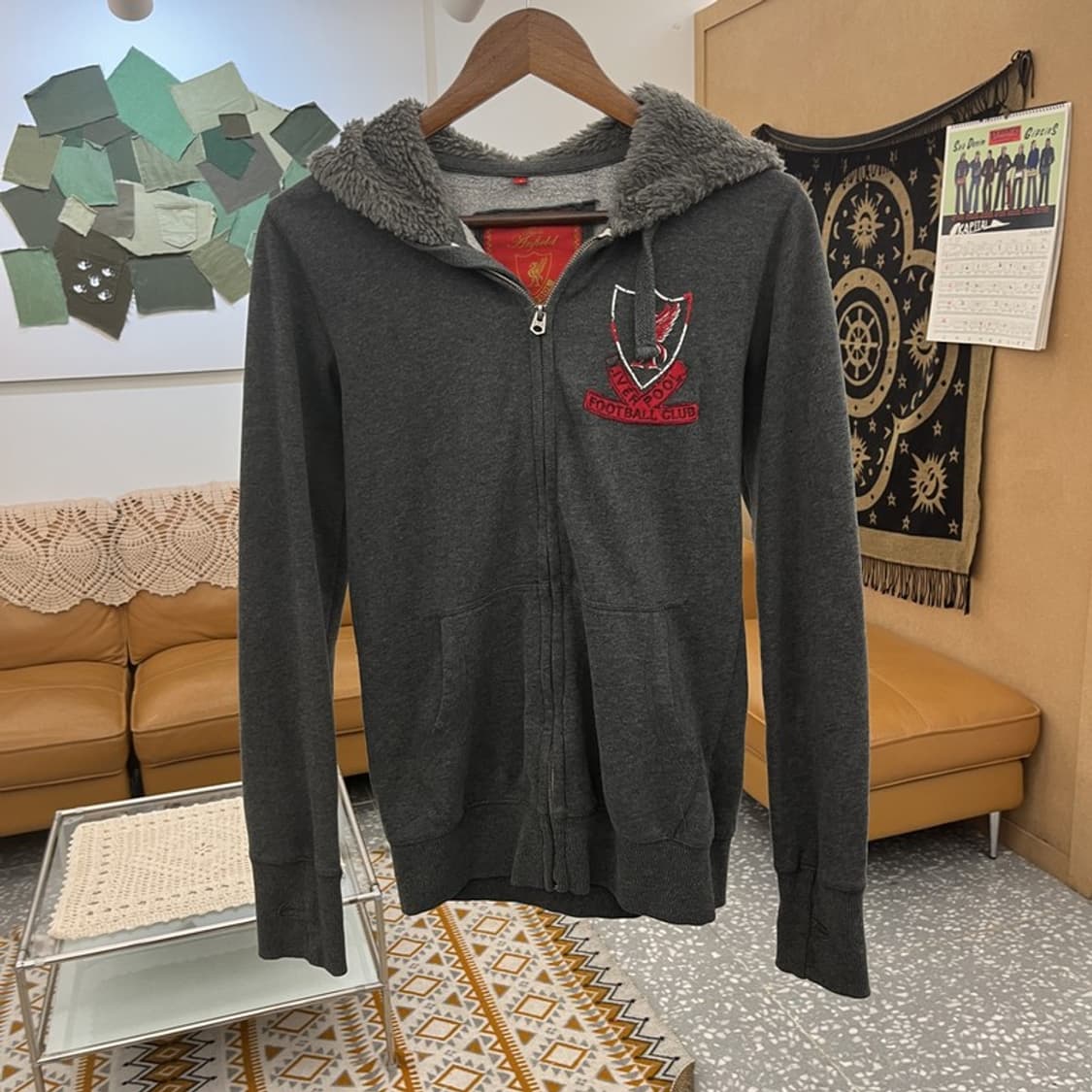 리버풀 희귀 올드스쿨 레트로 빈티지 슬림핏 후드집업 90 C10938 상품이미지3