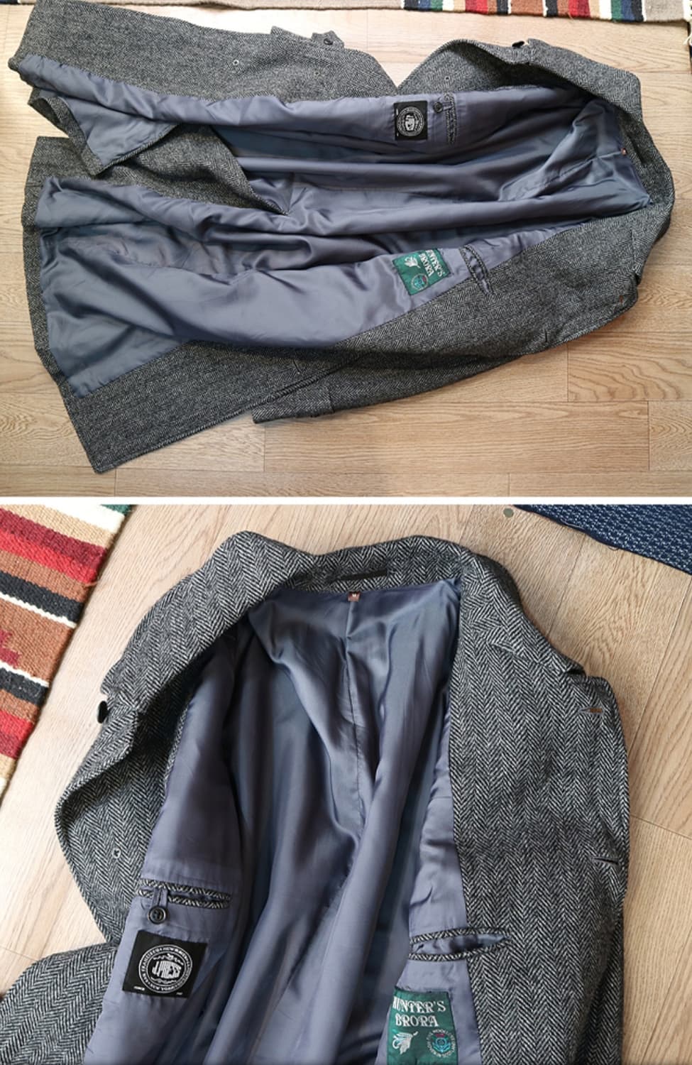 일본판 j press 제이프레스 스코틀랜드산 울100% 헤링본 코트 상품이미지7