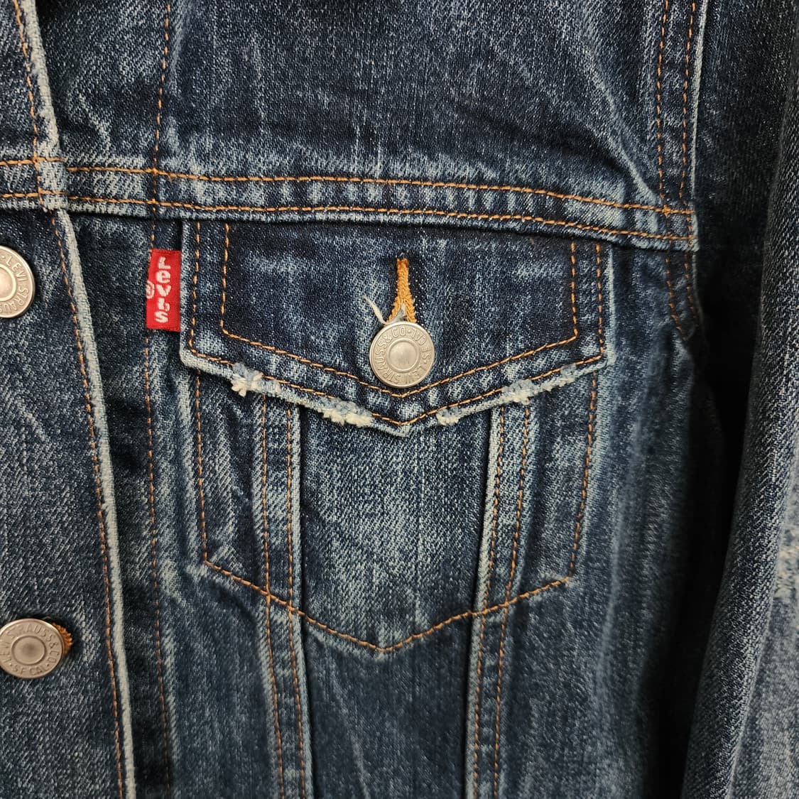 리바이스 데님 청자켓 빈티지 워싱 상품이미지3