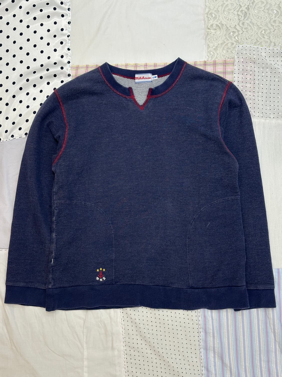 네이비 스티치 맨투맨  상품이미지7