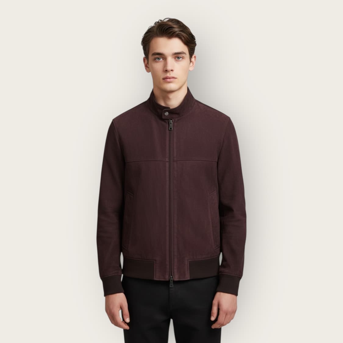 48/ 알레그리 에코 스웨이드 자켓 상품이미지1