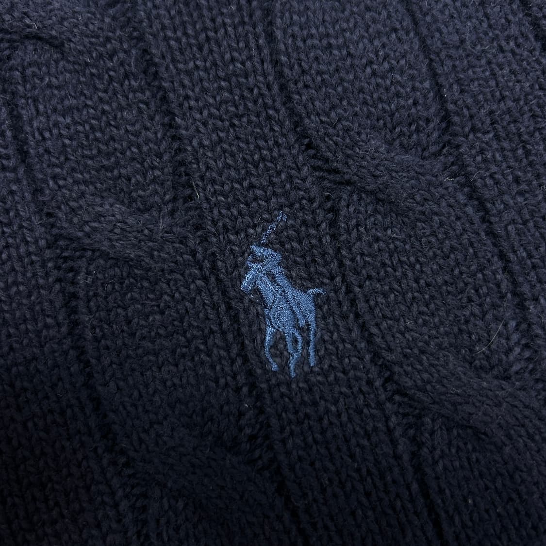 폴로 네이비 블루포니 케이블니트(M) 상품이미지6